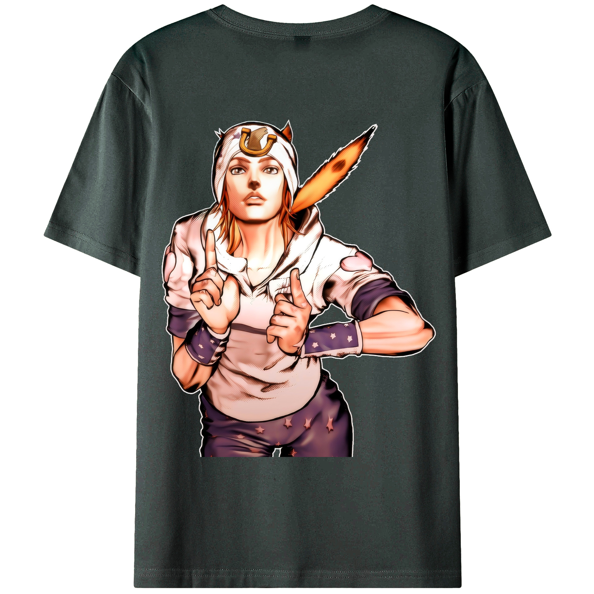 （画像用） ジョジョの奇妙な冒険 ジョナサン?ジョースター JoJo's Bizarre Adventure Jonathan Joestar 綿100％ メンズ半袖Tシャツ（バックプリント） 通気性